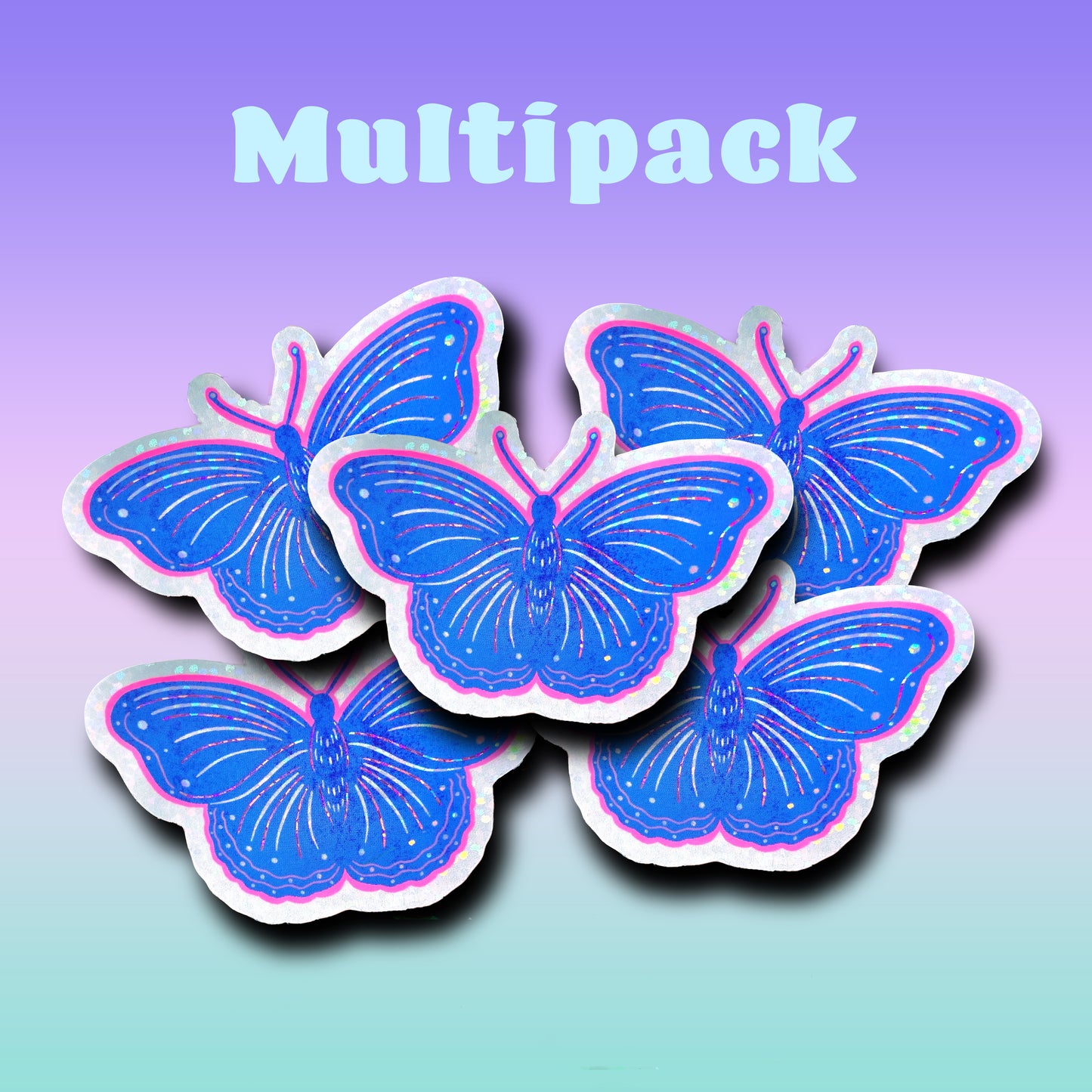 Butterfly Glitter Sticker MULTIPACK SET of 5