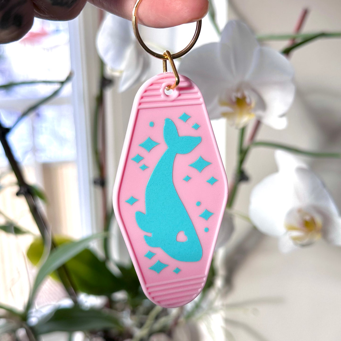 Precious Whale Light Pink Keychain