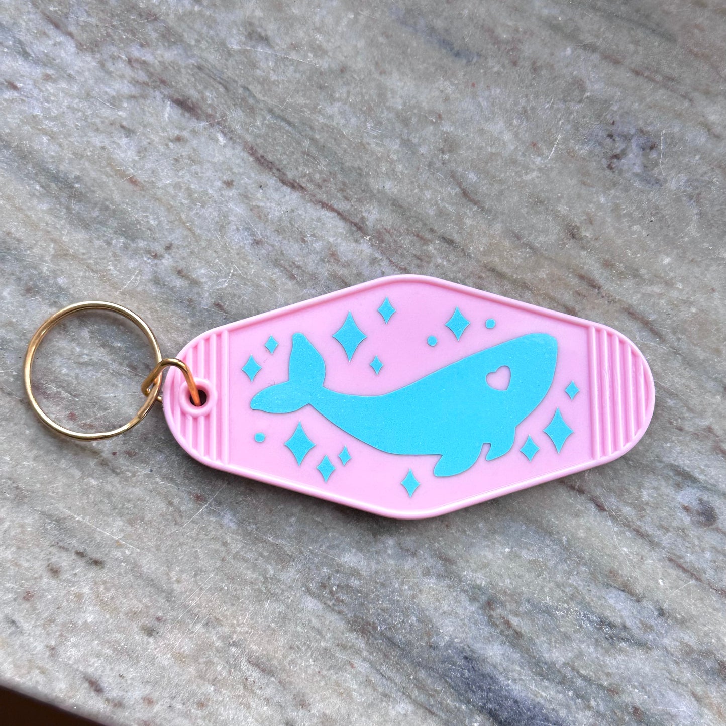 Precious Whale Light Pink Keychain