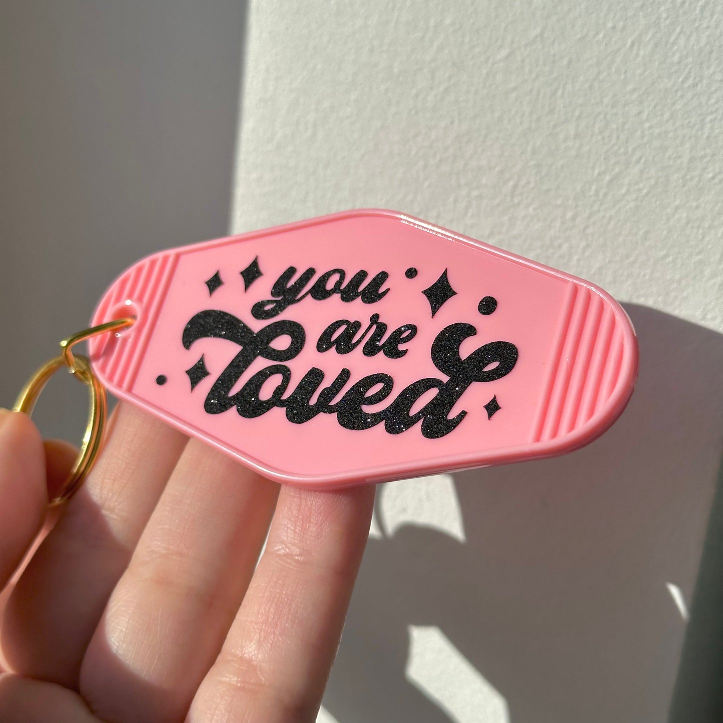 You are loved, Pink Keychain