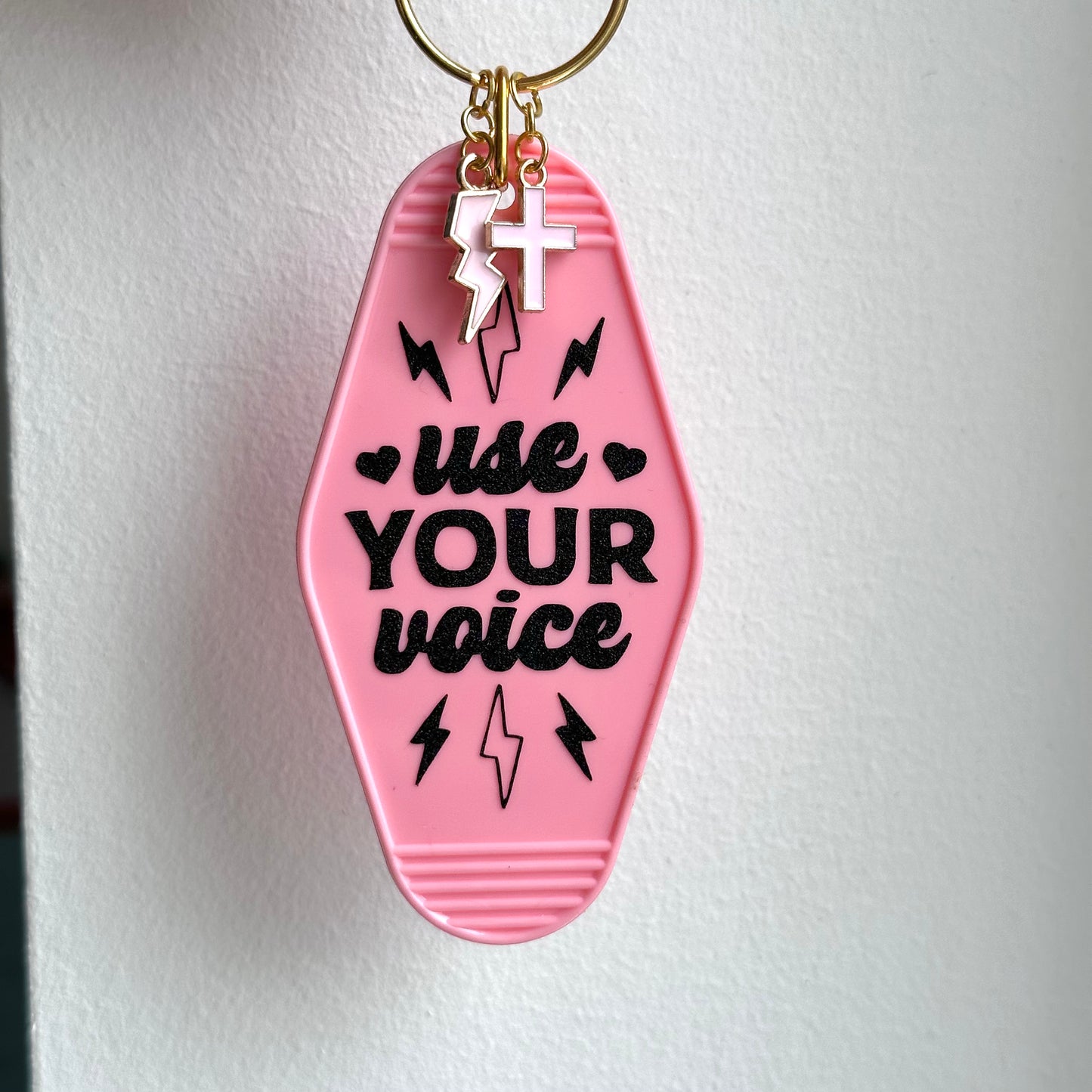 Use Your Voice, Pink Keychain