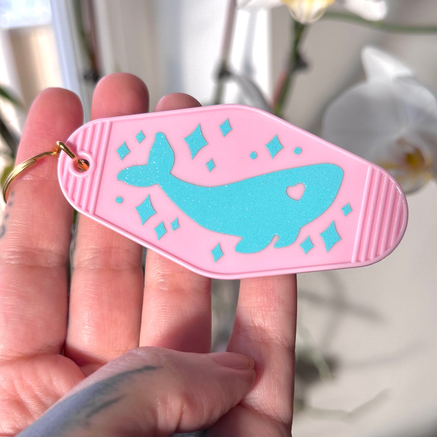 Precious Whale Light Pink Keychain