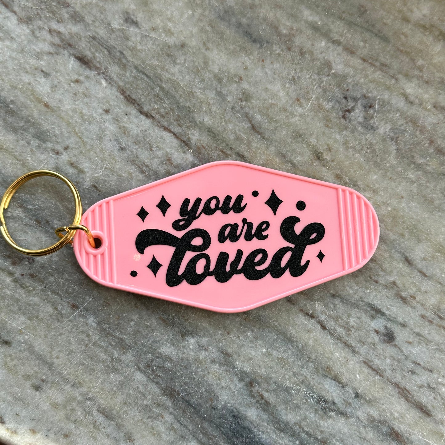 You are loved, Pink Keychain