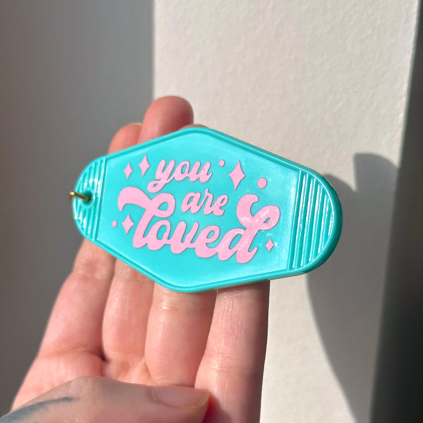 You are loved Teal/Turquoise Keychain