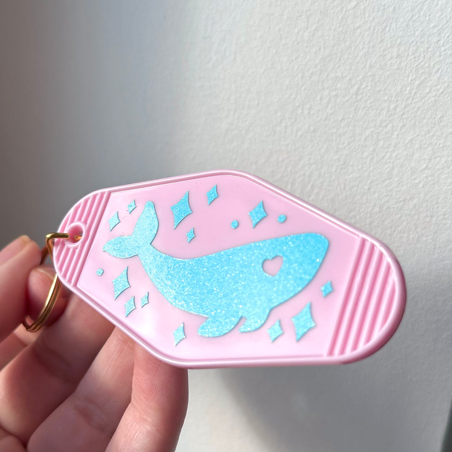 Precious Whale Light Pink Keychain